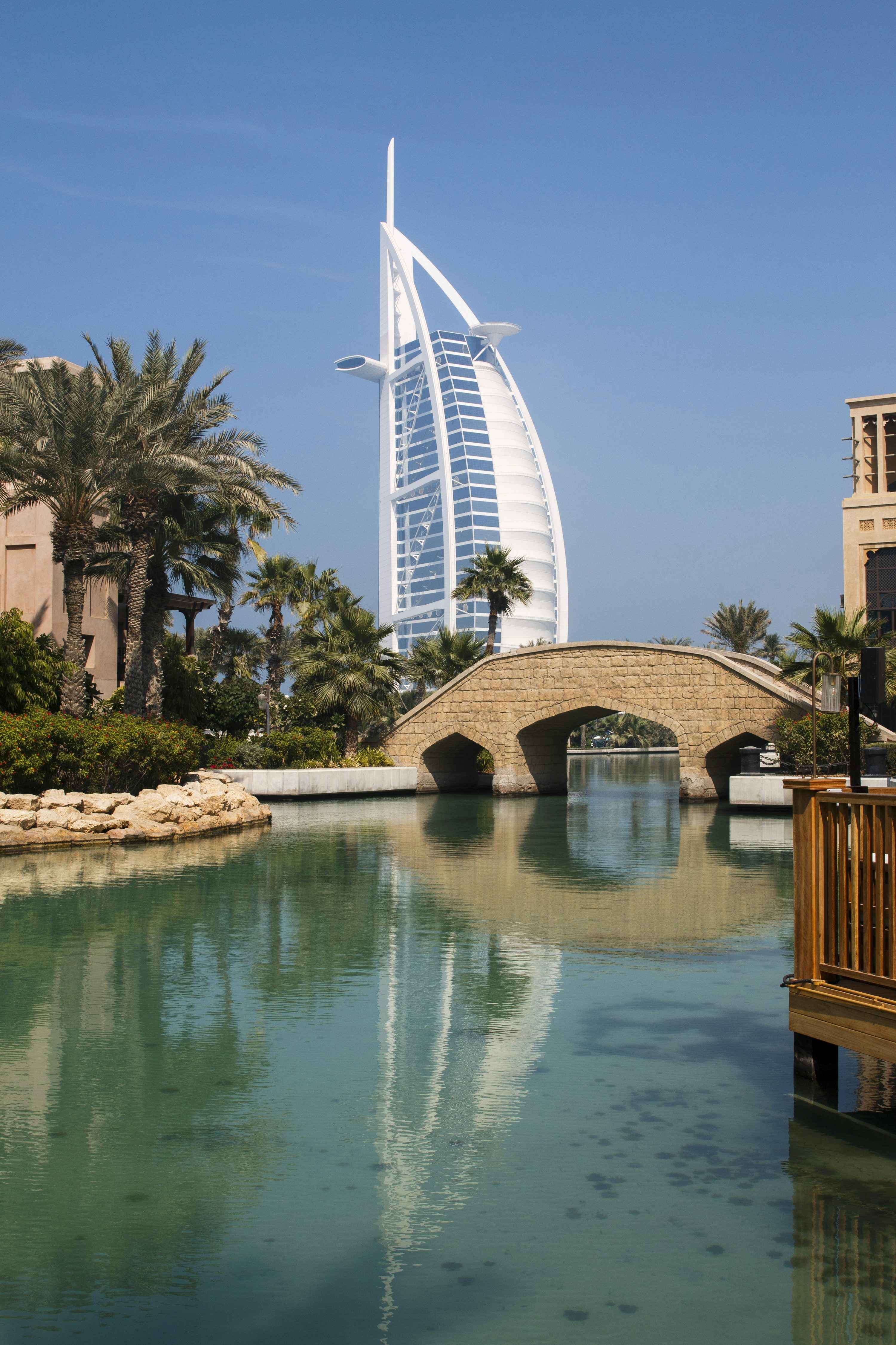 Tall building with Burj Al Arab